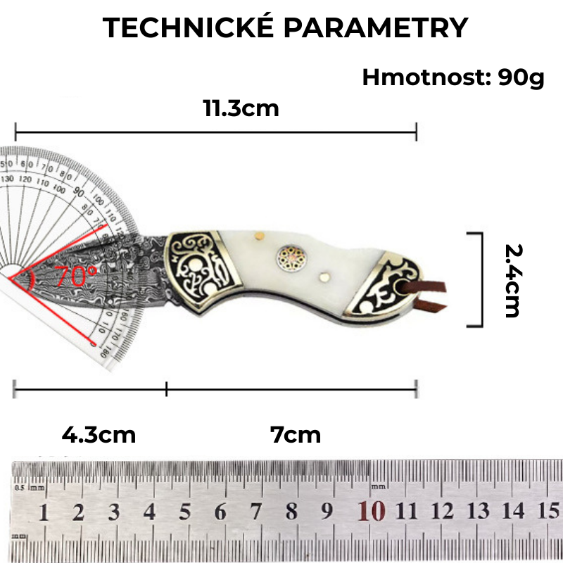 Damaškový Nůž Na Loupání Ovoce